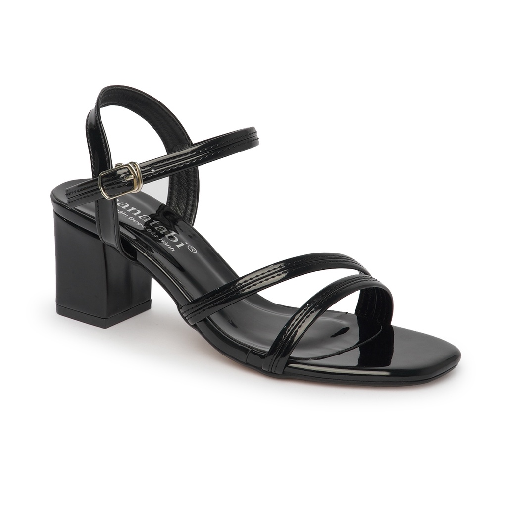 Sandal Nữ Hanatabi Quai Hai Dây Gót Vuông Cao 5cm Hậu C Mã SDH5F89