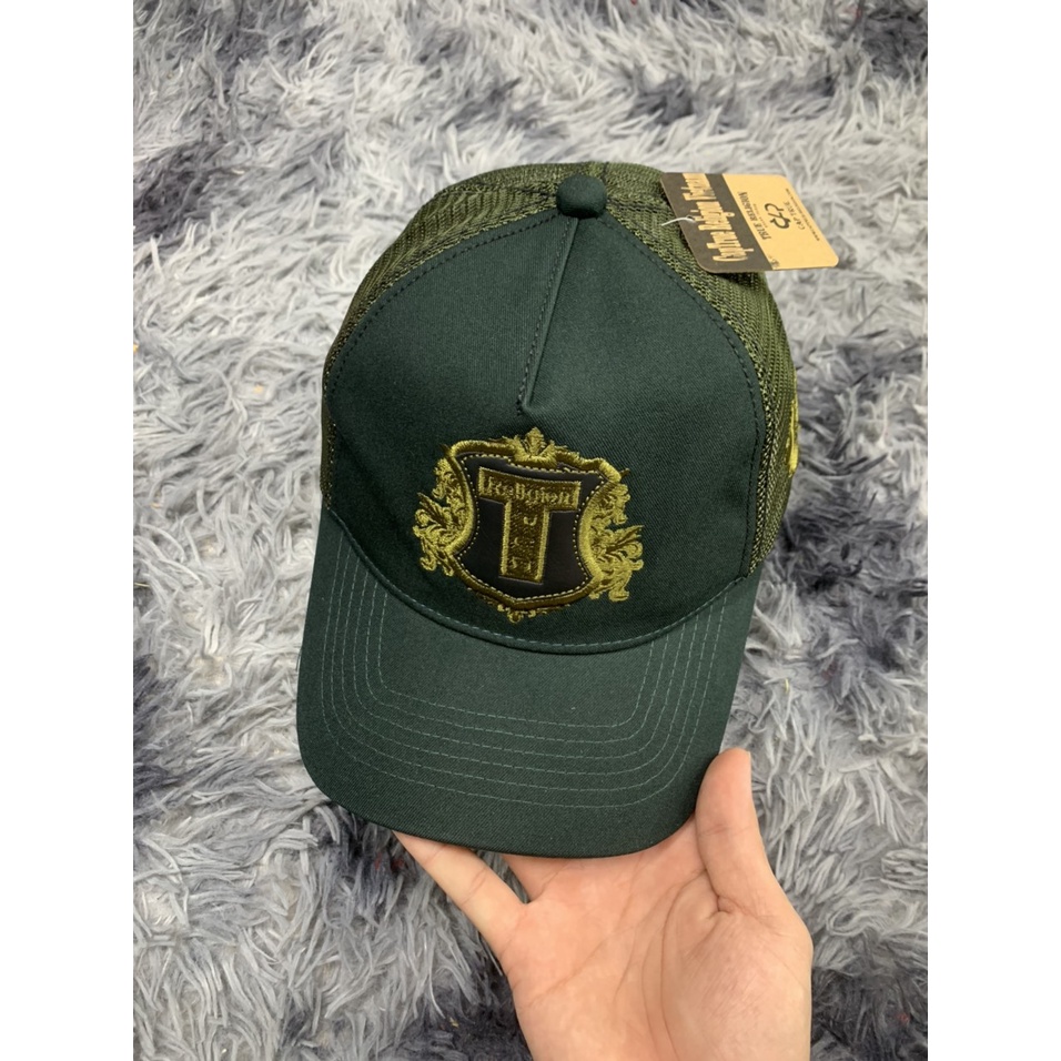 Nón kết ông địa logo chữ T dập nổi