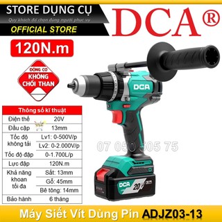 20v máy khoan bê tông dùng pin dca adjz03-13 | động cơ không chổi than adjz03-13em, adjz03-13z, adjz03-13dm