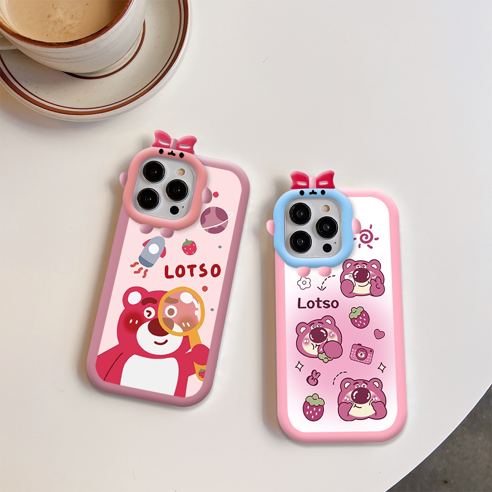 OPPO Reno 8 7 6 5 4 5F 4F SE 5G cho Ốp lưng điện thoại In Hình Cartoon Strawberry Bear