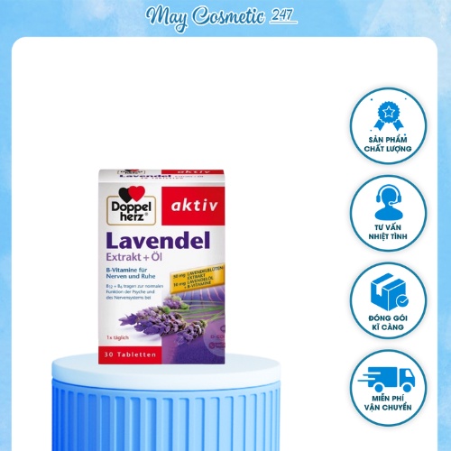 Viên uống Dop.pel.herz Lavendel Hoa Oải Hương hỗ trợ Ngủ Ngon hộp 30 Viên Hiệu Quả
