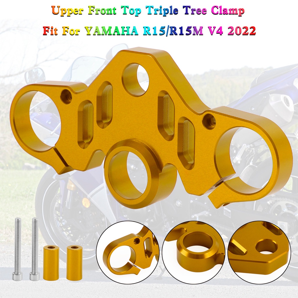 Chảng 3 trên đế giữ tay lái R15M R15V4 R15v3 chảng ba CNC trên R15v4 R15v3 R15M