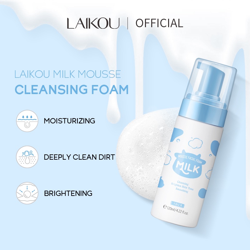 Sữa rửa mặt LAIKOU 120ml làm trắng da cao cấp