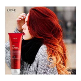 Combo Dầu gội và Kem hấp dành cho tóc màu Đỏ Teknia Coral Red Lakme 300ml/250ml