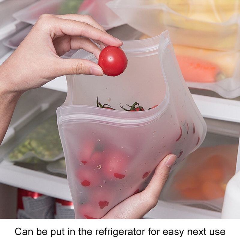 Only HOUSE Túi Khóa Zip Hai Tầng EVA Đựng Thực Phẩm Trái Cây Và Rau Củ Quả Ba Chiều Bằng PEVA