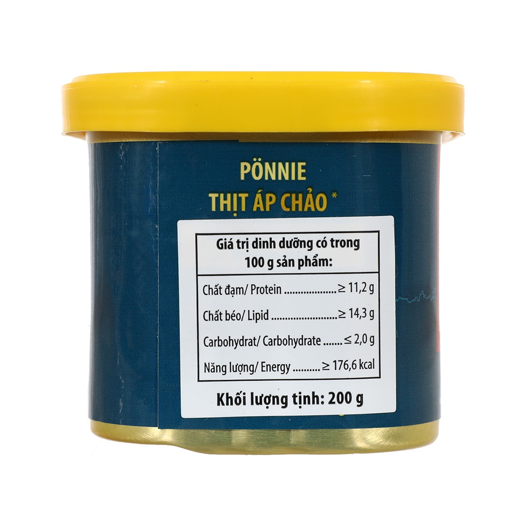 Thịt áp chảo đóng hộp Ponnie 200g