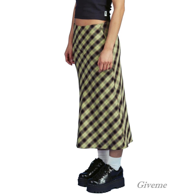 Chân Váy Caro Dáng Dài Thời Trang Cho Nữ