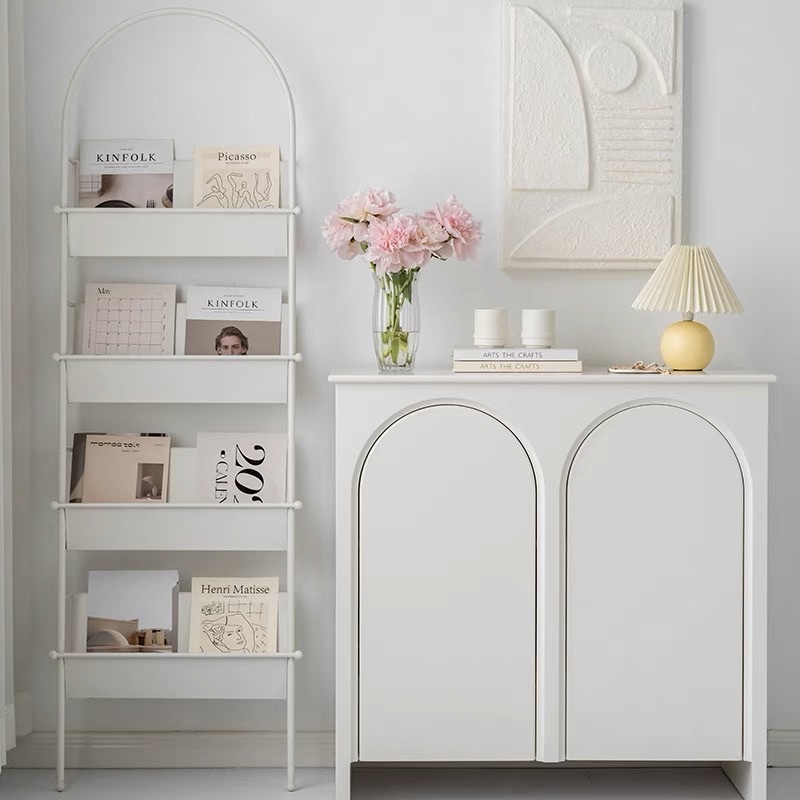 Kệ gỗ tạp chí đen/trắng cao cấp | Magazine Shelf