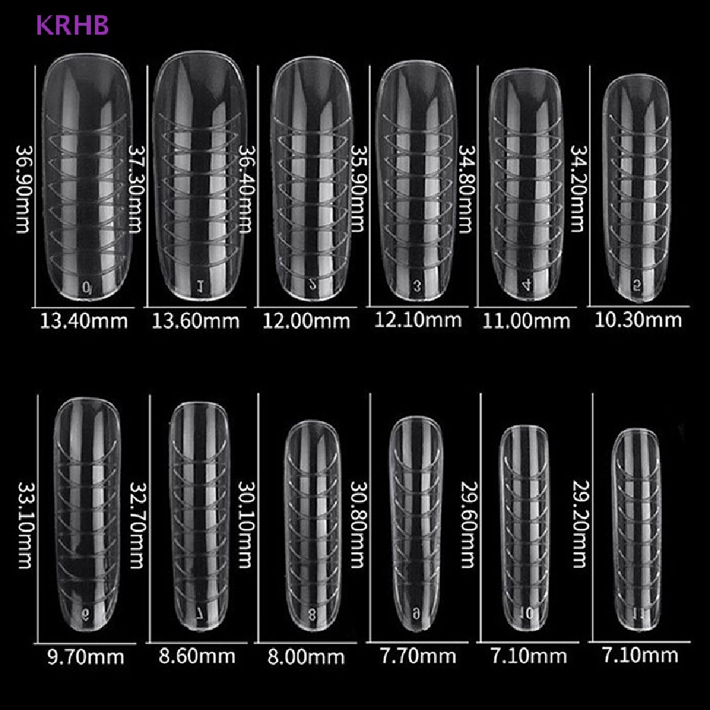 Set 120 Móng Tay Giả Cong Làm Từ Nhựa Mới