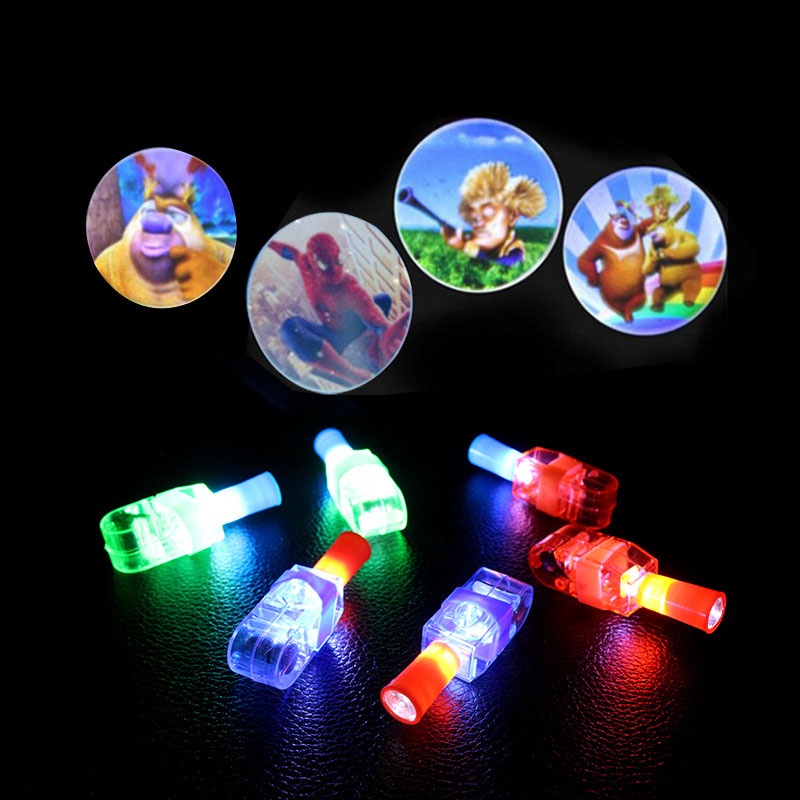 Nhẫn Đeo Ngón Tay Có Đèn Led Chiếu Hình Thú Vị - Ngón Tay Phát Sáng Led Finger [Đồ Chơi Cho Bé]