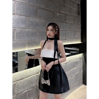váy tatta phối tơ sau lưng