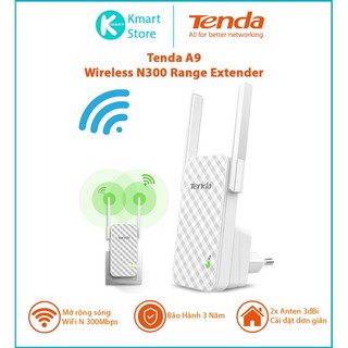 [Mã ELHAJULY giảm 6% đơn 50K] Bộ Kích Sóng Wifi Repeater 300Mbps Tenda A9 - Hàng Chính Hãng