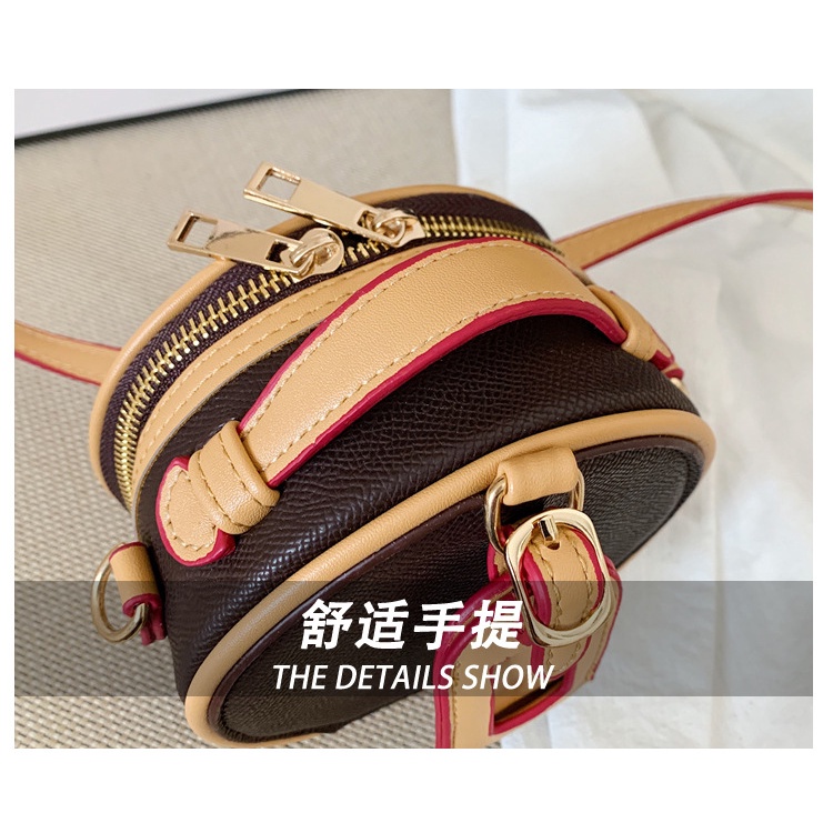 Túi Đeo Chéo Dáng Tròn Nhỏ Nhắn Phong Cách Retro 2022 Cao Cấp