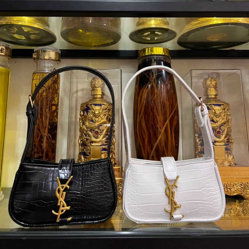 Túi Xách Nữ Túi kẹp Nách Y.S.L Dáng Basic 2 Chất Da, Da Trơn & Vân Rắn Hợp Thời Trang h52