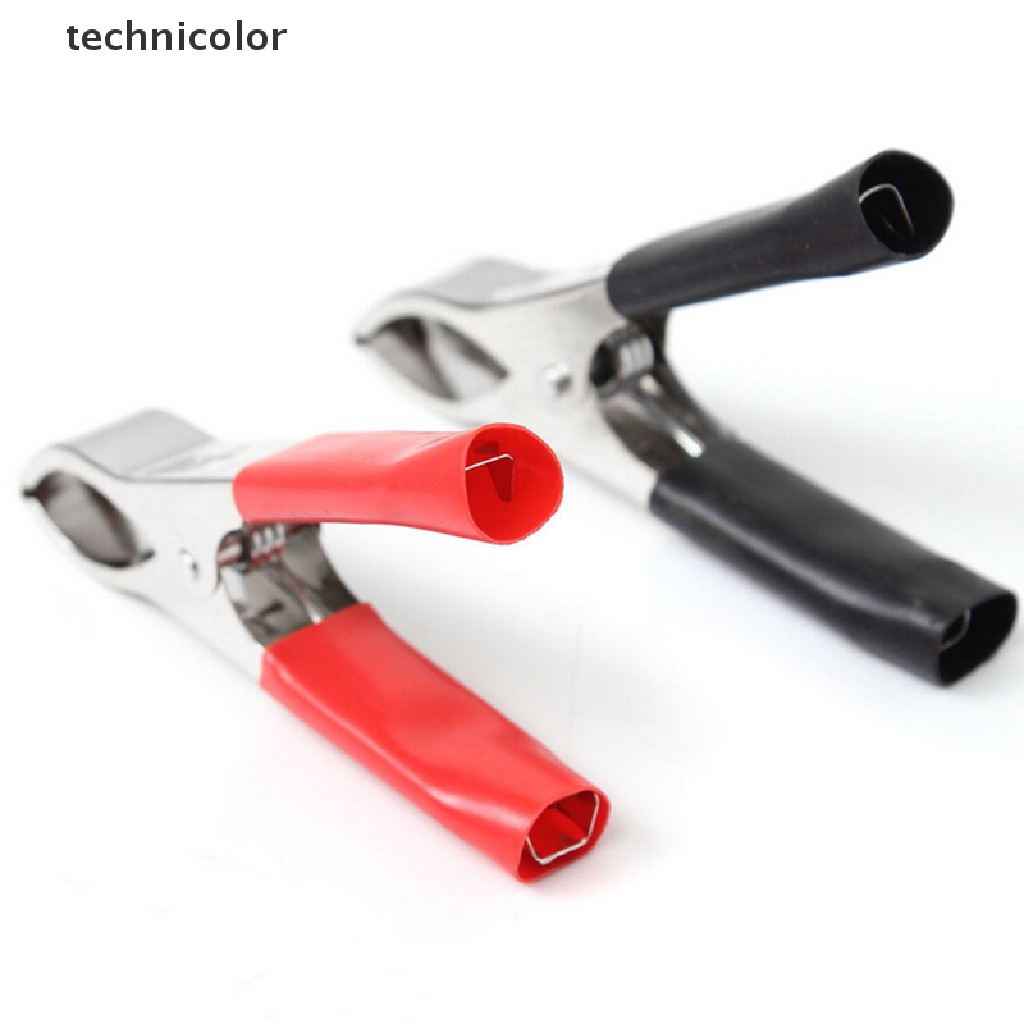 Set 2 Kẹp Cá Sấu Cách Điện 75mm 30A Màu Đỏ + Đen TYG Chuyên Dụng Cho Xe Hơi