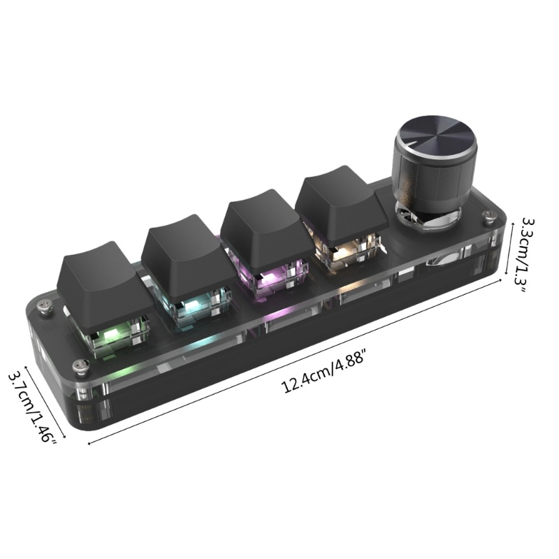 Bàn Phím Macro 4 Phím Có Đèn Led RGB Chuyên Dùng Chơi Game