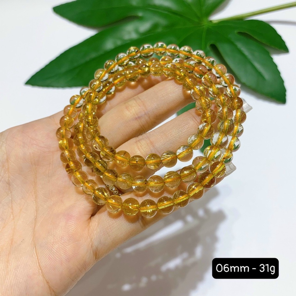 Vòng Chuỗi Tóc Vàng 5A Size 5-6mm Quấn 3 Vòng Tay