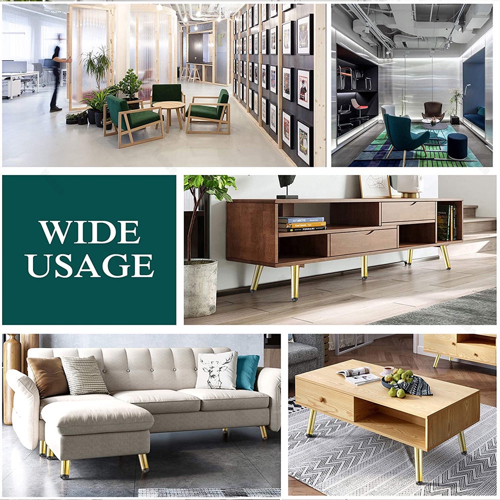 10~40CM Chân đồ nội thất bằng kim loại có thể điều chỉnh 360° Hình nón xiên Chân ghế sofa phong cách châu Âu