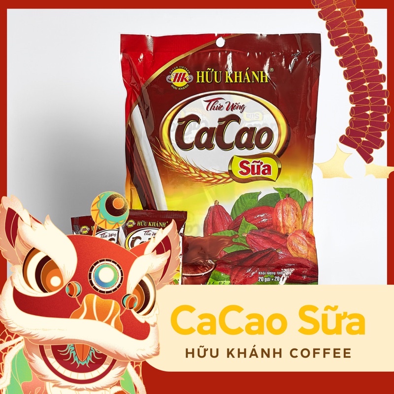 Bột Ca Cao Sữa Hữu Khánh (Túi 400Gr)