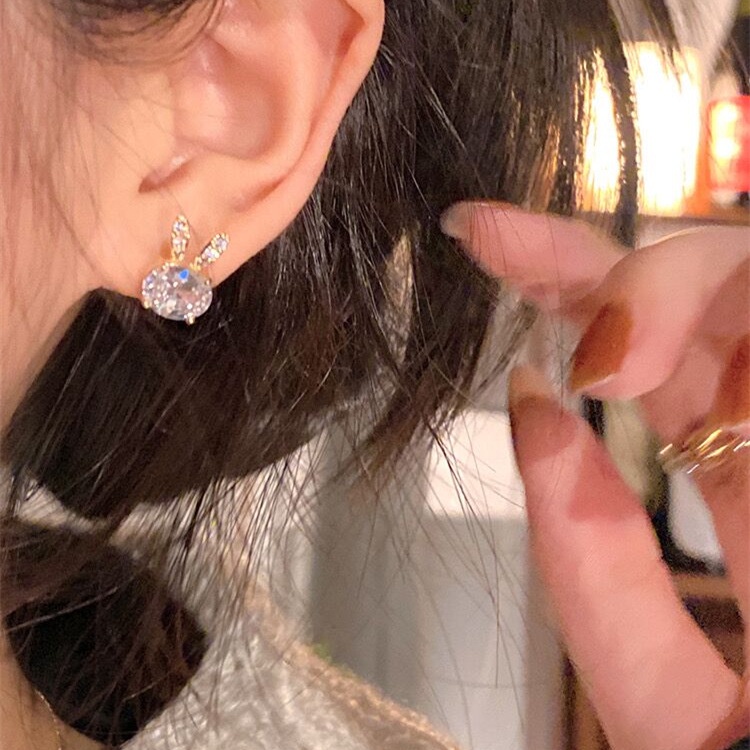 Bông Tai Đính Đá Zircon Thời Trang Cho Nữ