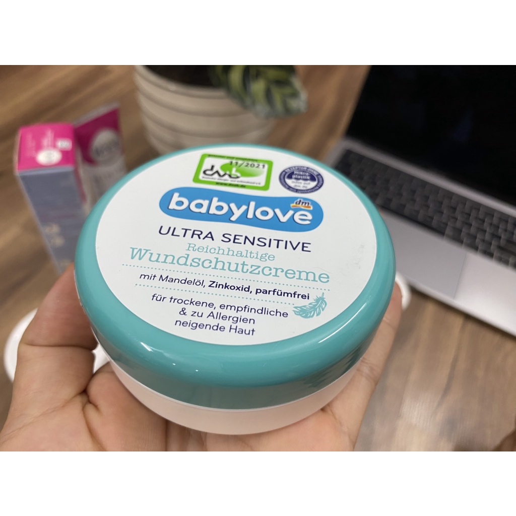Kem chống hăm cho da nhạy cảm Babylove Wundschutzcreme ultra sensitive 150ML