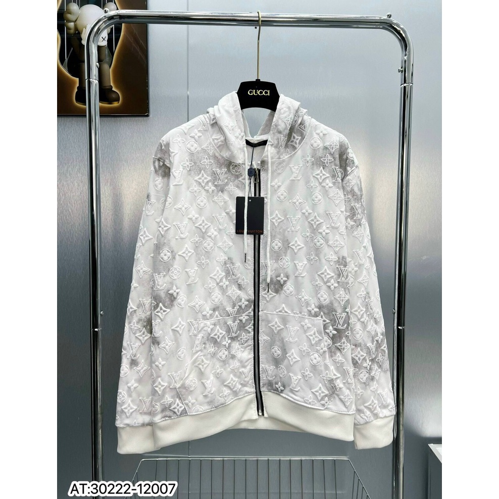 Áo Hoodie có khóa Vân LV nổi, Áo khoác hàng cao cấp cho cả nam và nữ | BigBuy360 - bigbuy360.vn