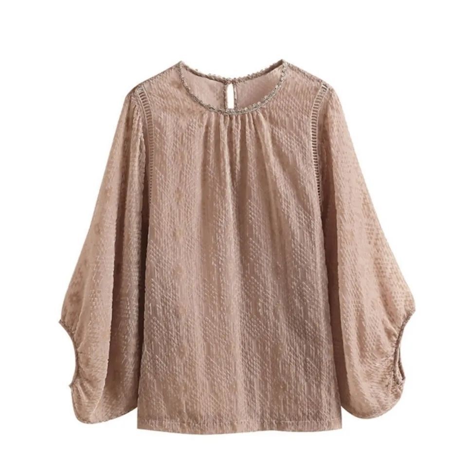 Áo Sơ Mi Chiffon Tay Lửng Dáng Rộng Thời Trang Mùa Hè Cho Nữ