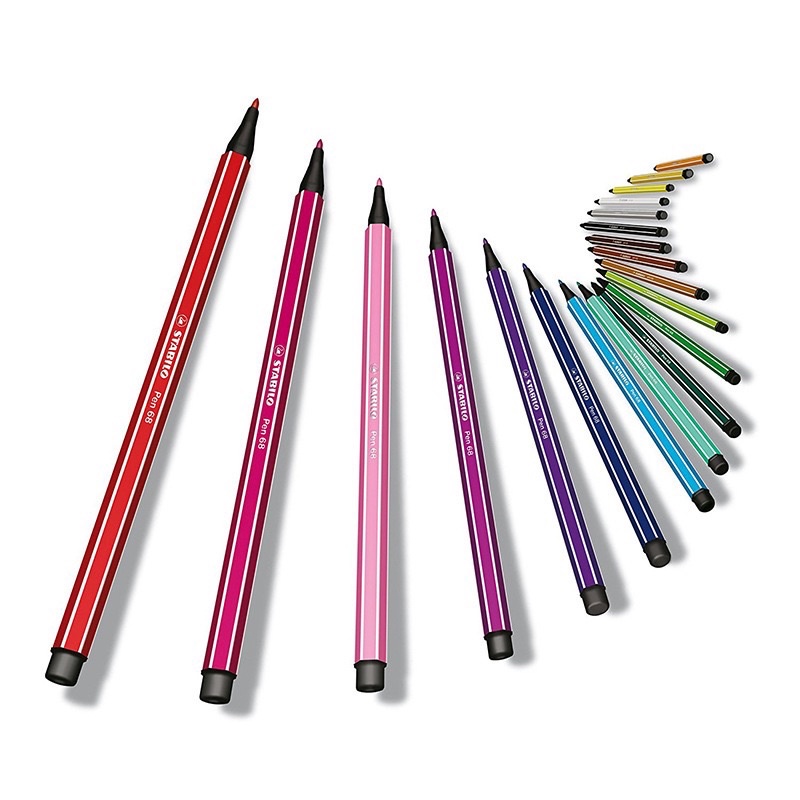Bộ bút lông màu STABILO chính hãng Pen68 1.0mm 50 màu hộp thiếc