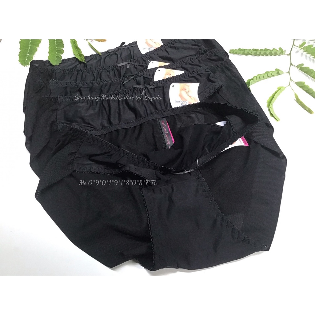 Bộ 5 Quần Lót Nữ thể thao Xịn Chất lụa trơn mềm mại mát co giãn Màu Da Mo5401 Size 35kg Đến 70kg sịp Nữ Marketonlin68