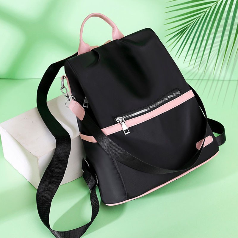 Ba Lô Đi Học Chống Trộm Đa Năng Màu Tương Phản Phiên Bản Hàn Quốc Mới HYOY JP HB