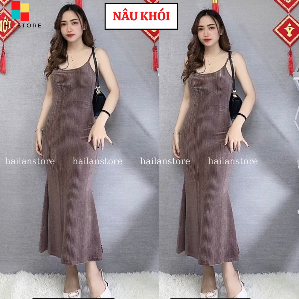 V88 Đầm đuôi cá chất nhung Hải Lan Store 2 lớp dày dặn