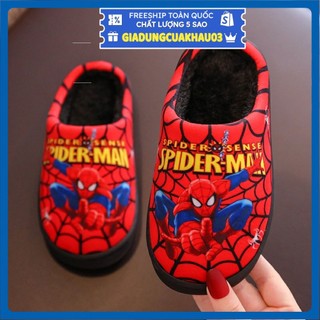 DÉP BÔNG ĐI TRONG NHÀ CHO BÉ ĐỦ MẪU Hình Siêu Nhân Spider Man 𝗚𝗜𝗔𝗗𝗨𝗡𝗚𝗛𝗔𝗡𝗢𝗜𝟯𝟵