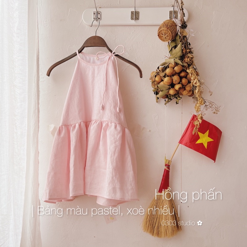 | 0303 studio | áo yếm babydoll - vải linen - dòng Ý Thơ
