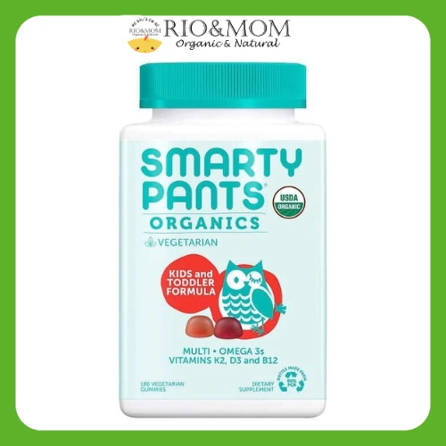 Kẹo dẻo vitamin tổng hợp SMARTY PANTS hữu cơ thuần thực vật cho bé từ 2 tuổi (180V) vegan
