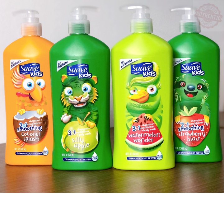 Sữa tắm gội và Xả cho Bé Suave Kid 3in1 532ml (mẫu mới )