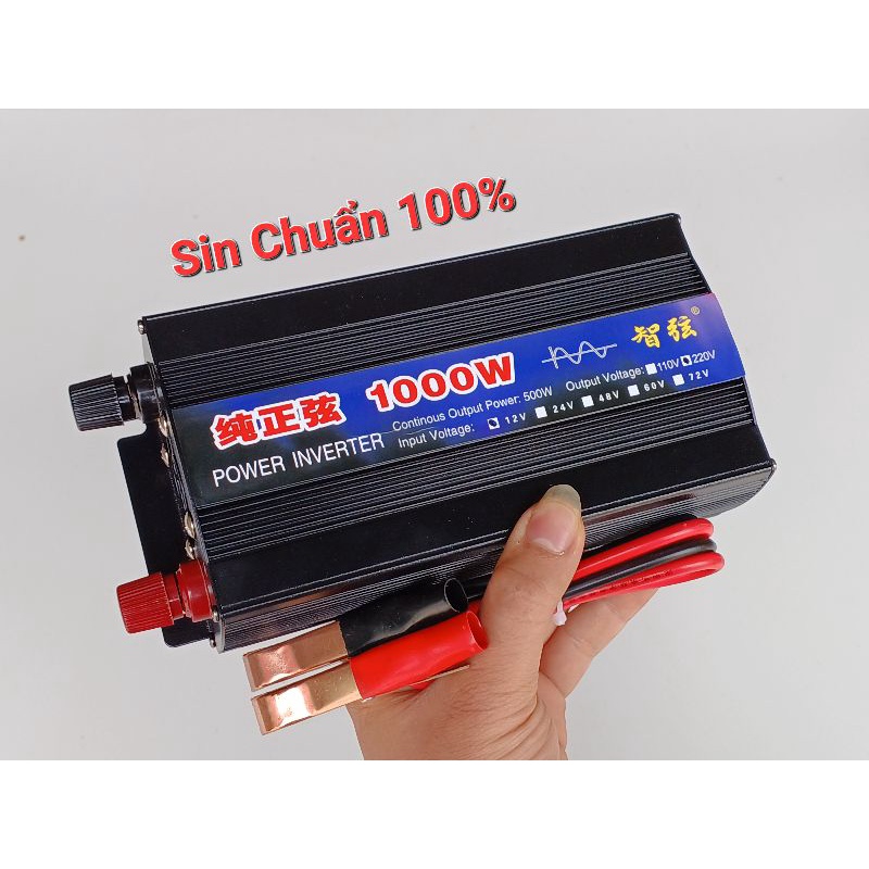 Kích Điện Sin Chuẩn 1000w 12v lên 220v - Hàng Sin Chuẩn chất lượng