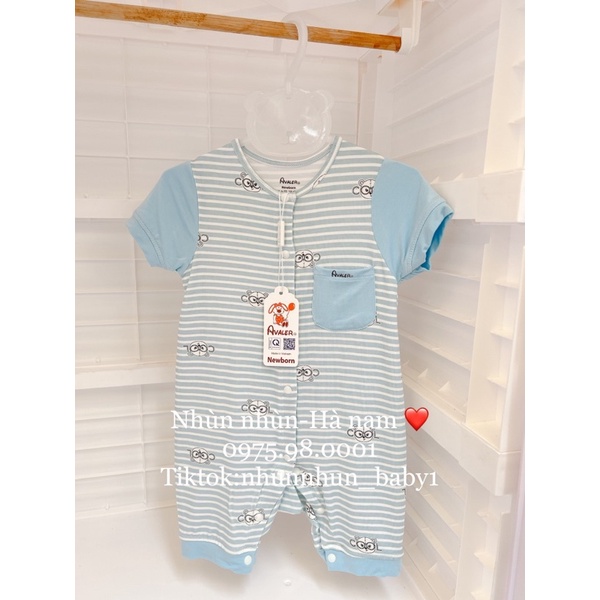 Nhùn nhùn body cộc sợi tre avaler co giãn 4 chiều size nb đến 6-9m - ảnh sản phẩm 2