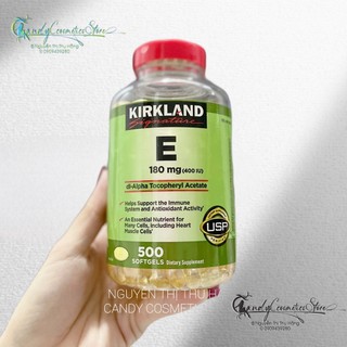 Vitamin E Kirkland 400ui - Vitamin E 500 viên Kirkland hỗ trợ làm đẹp da