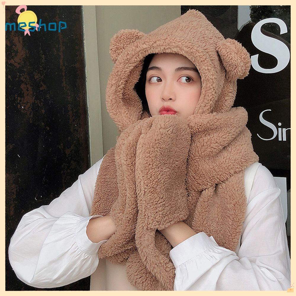 Mũ Len Trùm Đầu Giữ Ấm Thời Trang Cho Nữ