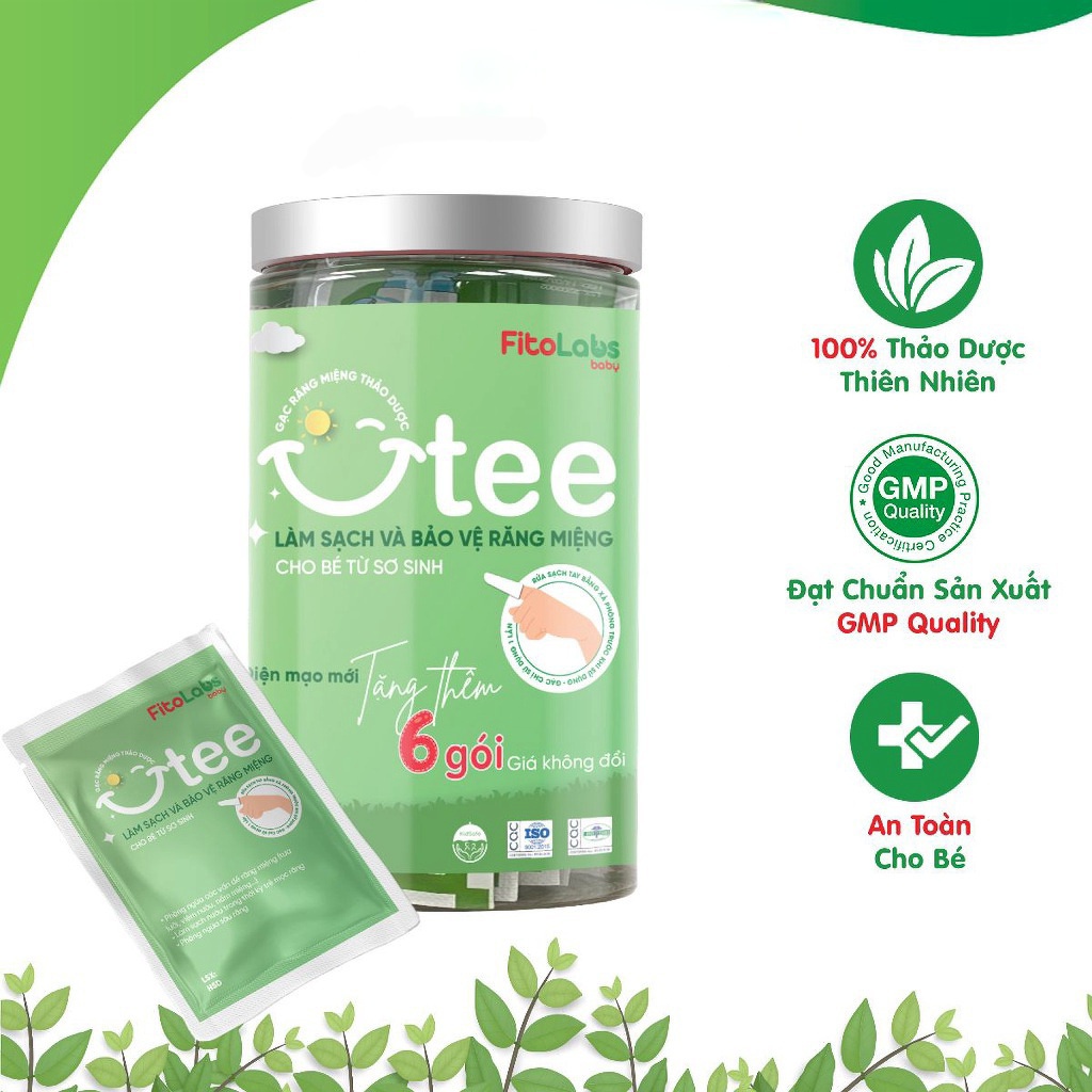 Gạc Răng Miệng Thảo Dược Fitolabs Otee cho bé sơ sinh Hộp 36 gói