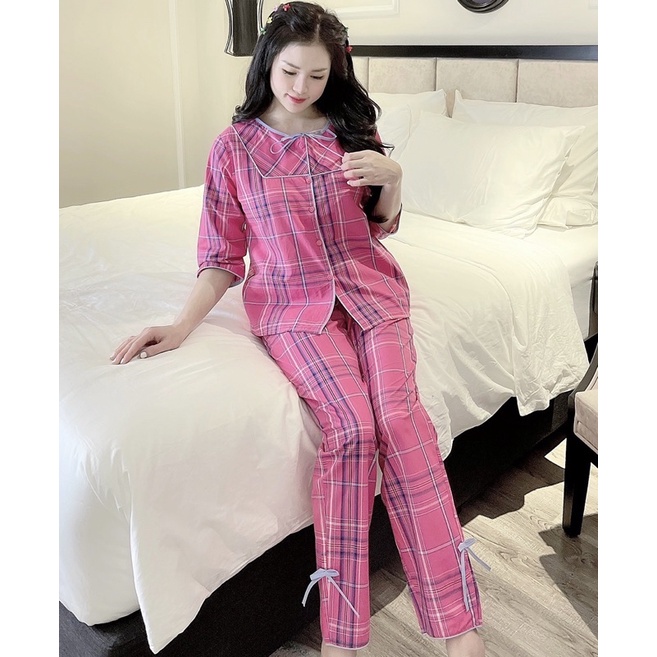 đồ bộ mặc nhà vải thô kate