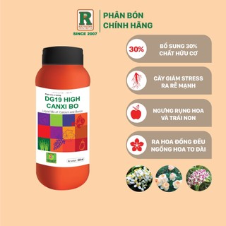 Phân bón hữu cơ dg19 high canxibo 500ml bổ sung canxi bo giúp cây giảm tress, ra rễ mạnh