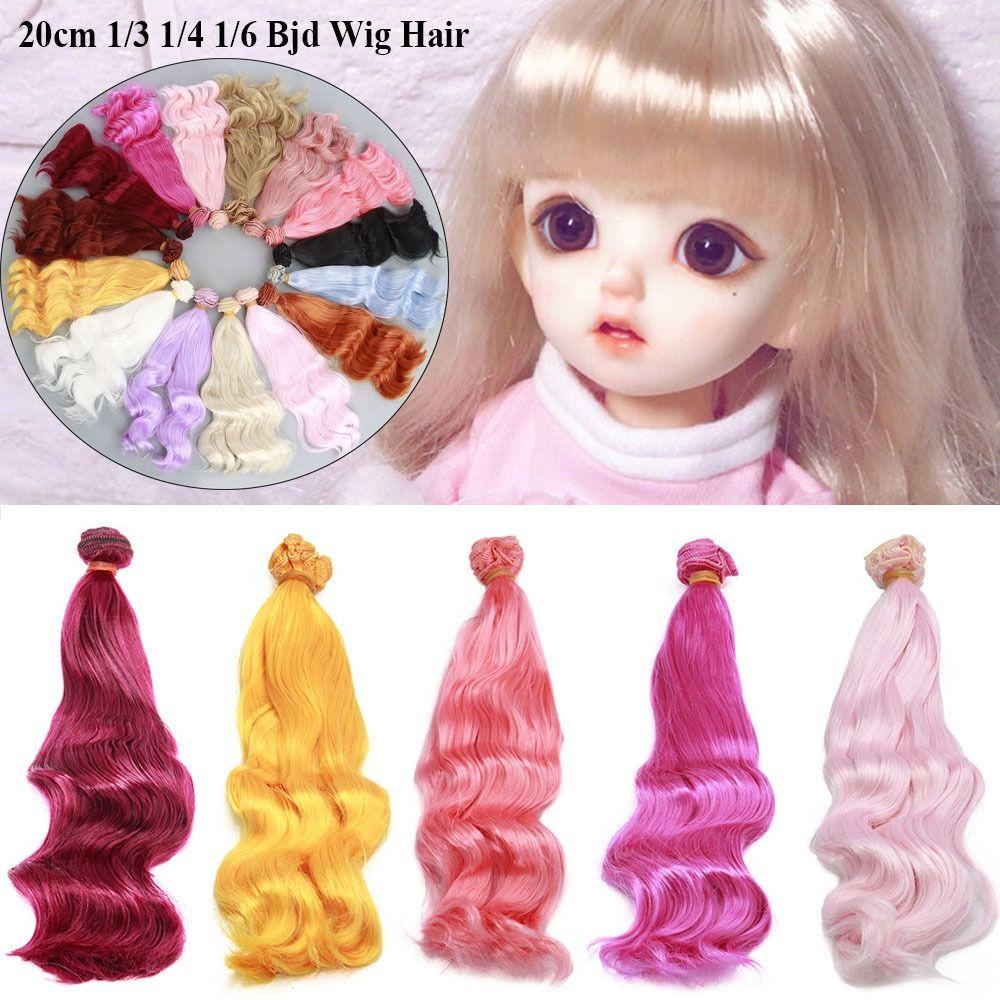 1 Bộ Tóc Giả 10 Màu Dài 20cm Bằng Sợi Tổng Hợp Dành Cho Búp Bê Orentlii