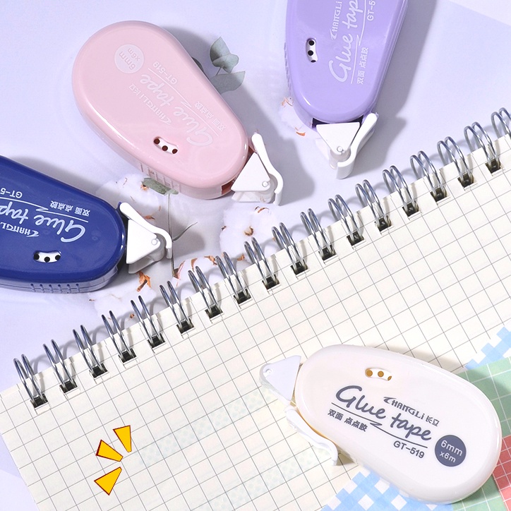 Cuộn Băng Keo Hai Mặt 6mm * 6m Họa Tiết Chấm Bi Độc Đáo Trang Trí Album Ảnh / Văn Phòng DIY