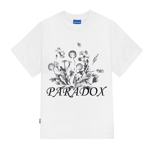 Áo thun form rộng Paradox tay lỡ - Unisex - In hình - TRAP LOVE TEE - Màu đen trắng