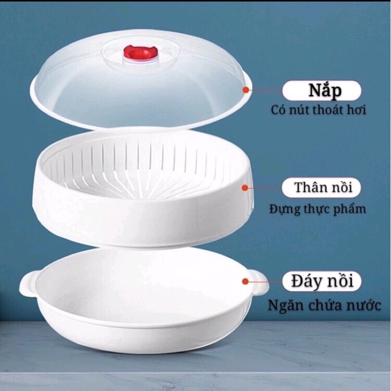 khay hấp thực phẩm dùng cho lò vi sóng