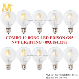 COMBO 10 Bóng đèn led edison G95 - NVT LIGHTING