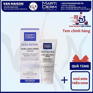 Kem dưỡng martiderm skin repair cicra vass cream tái tạo da và phục hồi da nhạy cảm 30ml - MartiDerm