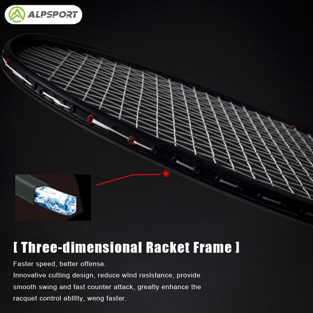 Bộ 2 Vợt Cầu Lông ALP XHP 6U 72g G4 T700 100% Carbon 30Lbs Siêu Nhẹ Chất Lượng Cao