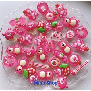 Combo 100 charm gấu dâu lộn xộn